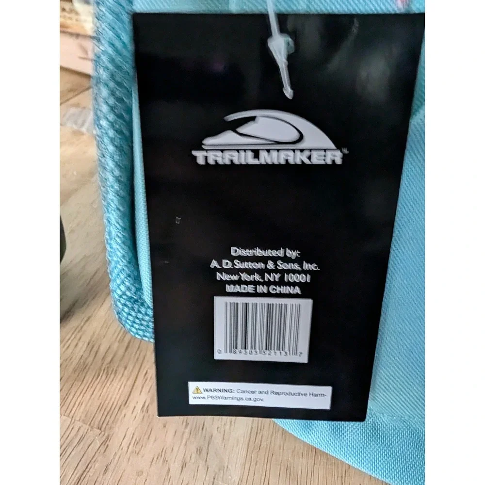 Trailmaker Classic Backpack Light Blue Teal Coral Pink School Travel Daypack NEW